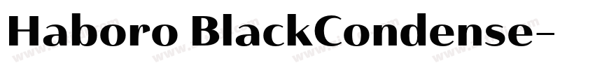 Haboro BlackCondense字体转换
